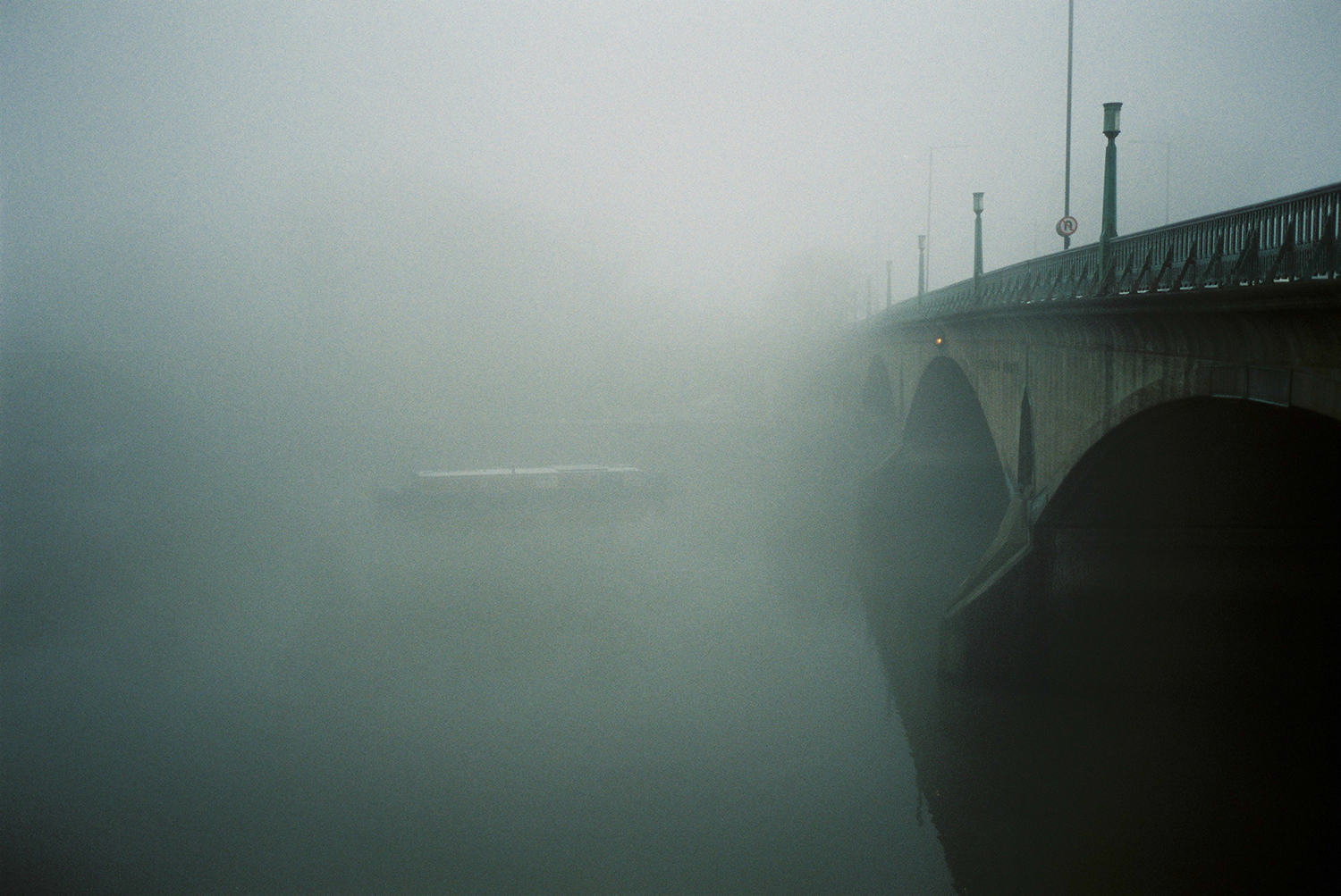 London's Richmond photographed on foggy morning. Taken with a Olympus MjuII camera and Fuji 400H film. By Dmitry Serostanov.