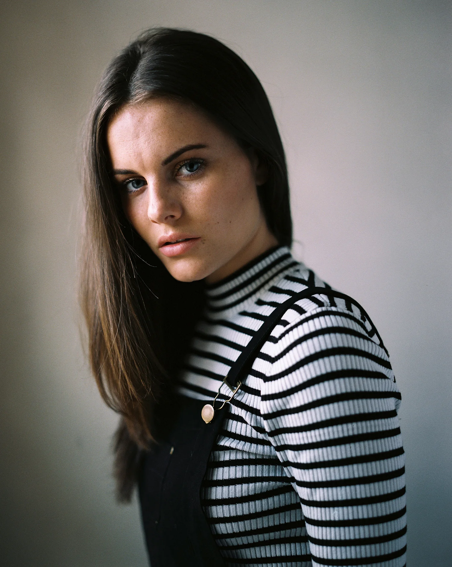 Model test session shot on Kodak Portra 400 film. By Dmitry Serostanov
