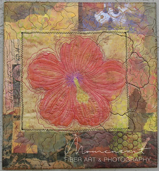 HIBISCUS-MIXED MEDIA