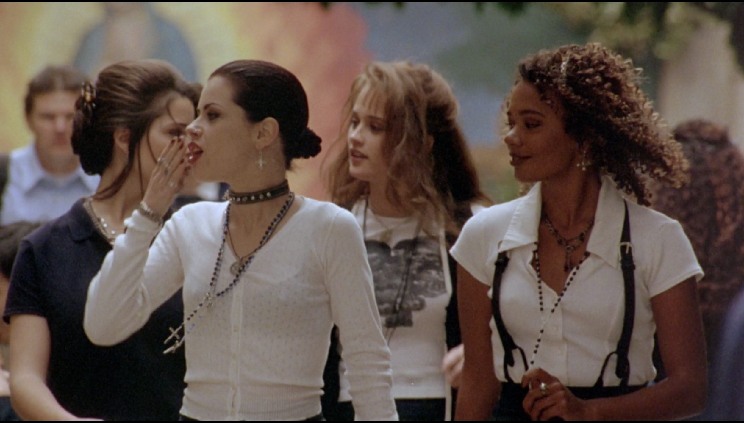 TELL ME TO SMILE. Photo courtesy of The Craft, a film about what happens to party boys and Kavanaughs who participate in rape culture and slut-shaming. Relevant!