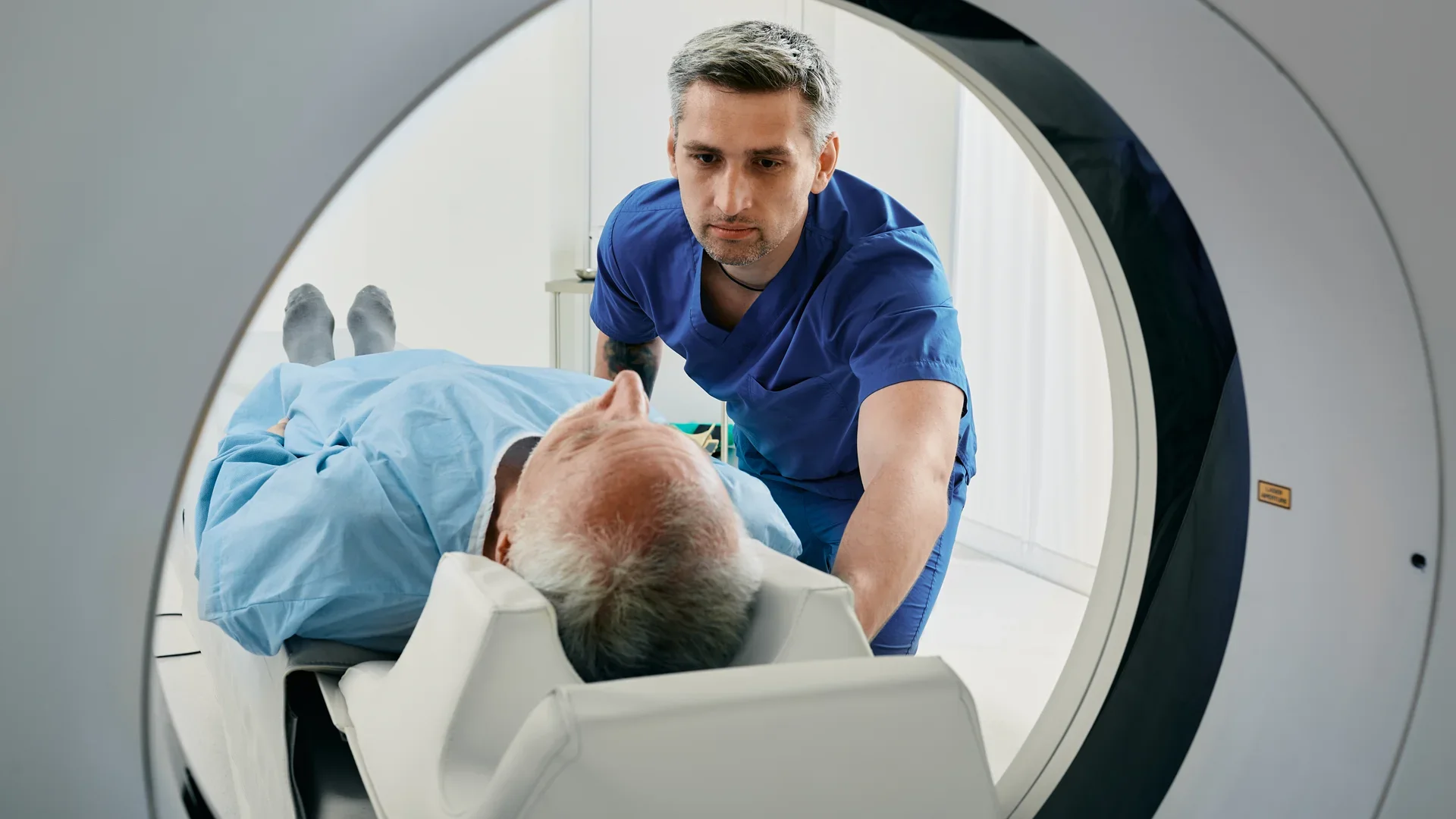 patient entering MRI