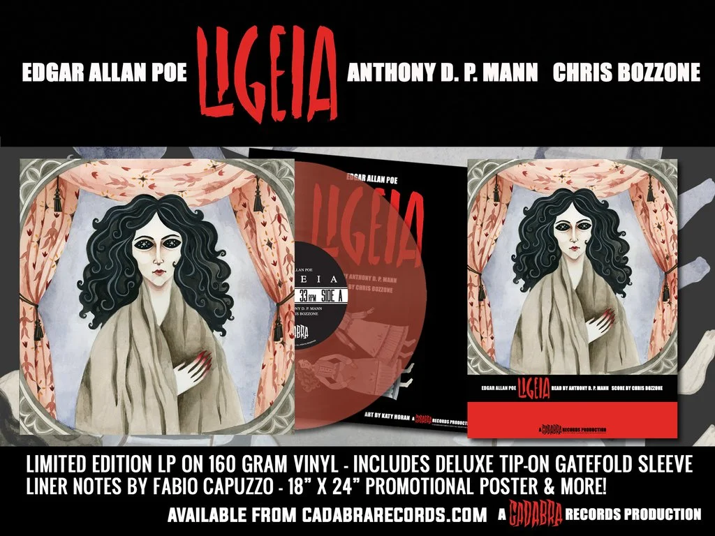 Edgar Allan Poe's Ligeia LP and "Themes From Hell" #1 now on sale