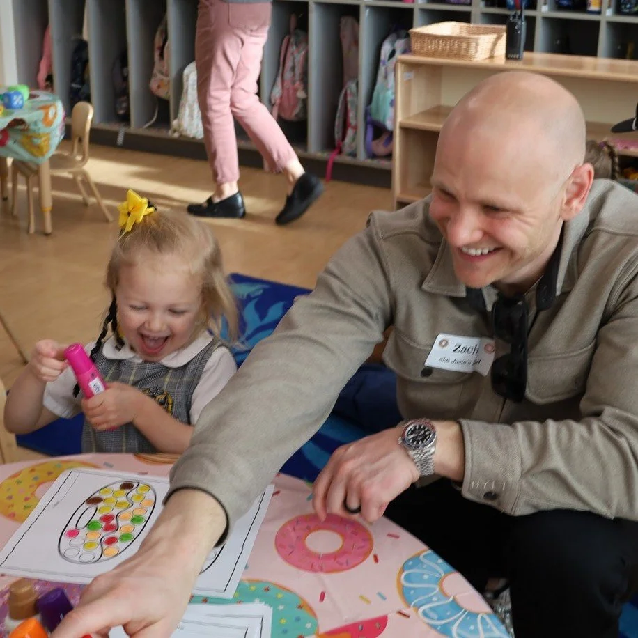 Nothing sweeter than Donuts with Dad! Our PreK3 students loved having dads at school sharing treats, hugs, and making sweet memories. Hold on tight, Dads! This ride goes by pretty fast!