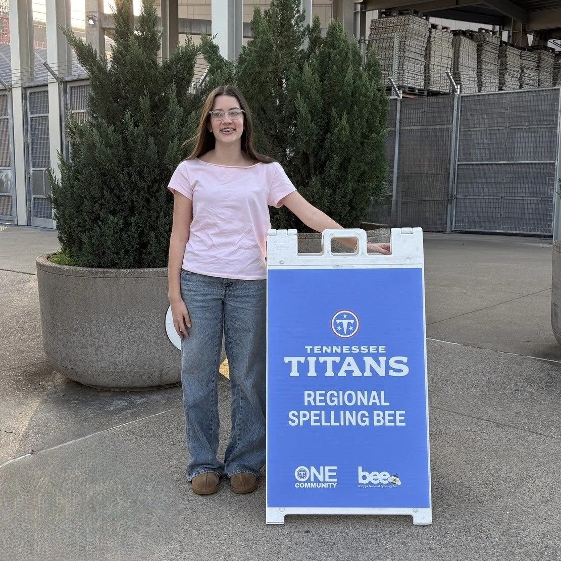 We are so proud of our very own Livia Castrillo for earning 3rd place at the State of Tennessee Spelling Bee, held at Nissan Stadium! Competing against 51 of the top student spellers from across the state, Livia delivered an outstanding performance a