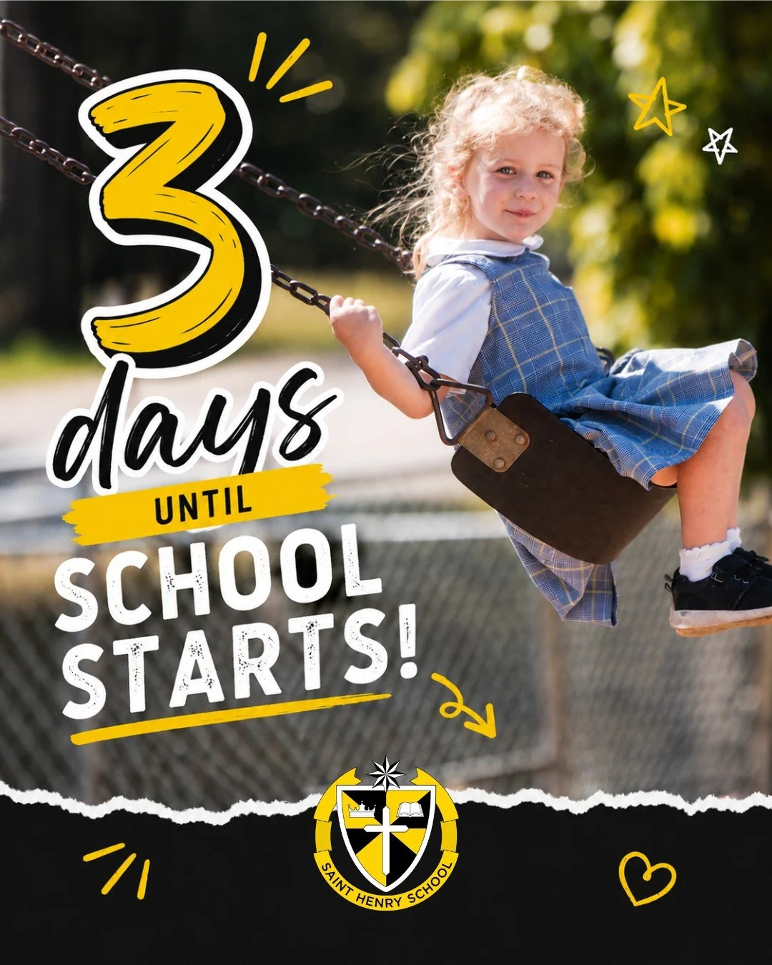 🎉 Only THREE more days! 🎉

The countdown is on, and we're ready to swing into the 2026&ndash;2027 school year! 🛝📚

Our teachers are preparing, our classrooms are ready, and before we know it, Tiger Town will be buzzing with excitement once again.