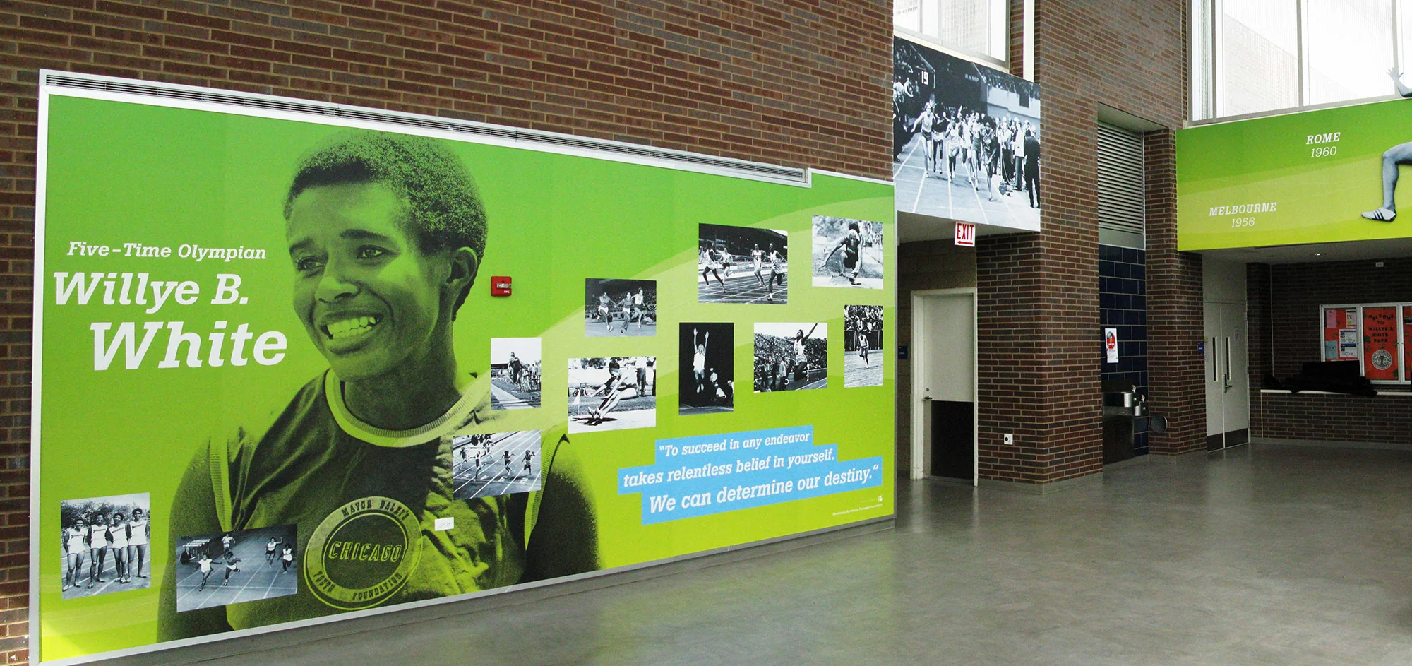 Julia Bachrach curated a permanent exhibit honoring 5-time Olympian Willye B. White. She worked in collaboration with designers Jell Creative, 2009.