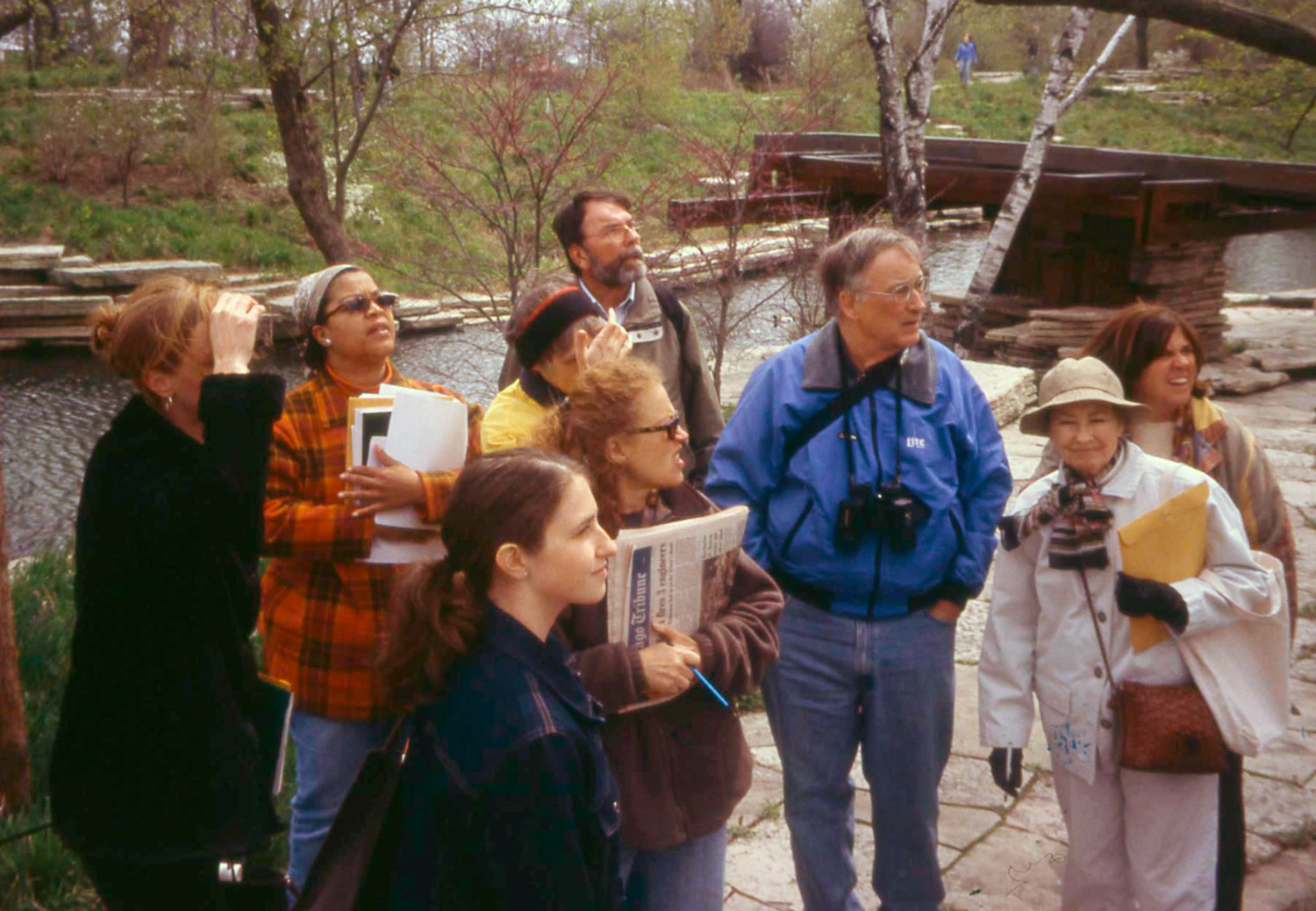  Volunteer docents during training session that focused on nature and wildlife of the Alfred Caldwell Lily Pool, 2005. 