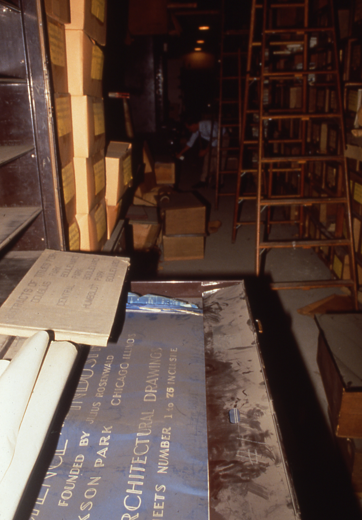 View of Sub-basement vault, ca. 1988.
