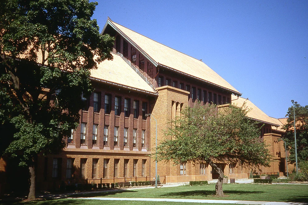 Carl Schurz High School, ca. 1970, courtesy of Bill Latoza.