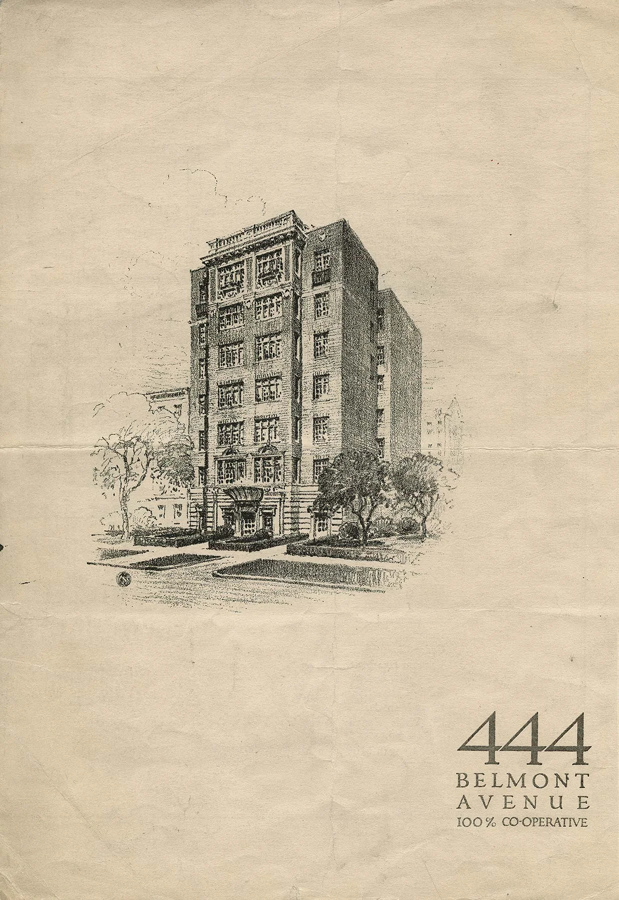Oman & Lilienthal became well known for designing luxury rental and cooperative apartments in the 1920s, including 444 W. Belmont Avenue, Chicago, IL. Oman & Lilienthal, architect. McNally & Quinn Records, Ryerson and Burnham Archives, The Art Institute of Chicago. Digital File #198002_150806-015.