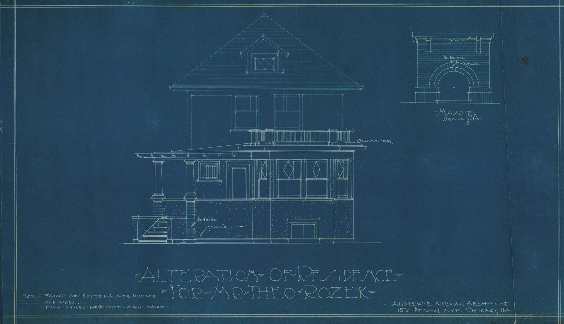 Andrew E. Norman designed a front addition for the Rozek House in the late 1920s. Courtesy of Julia Bachrach.