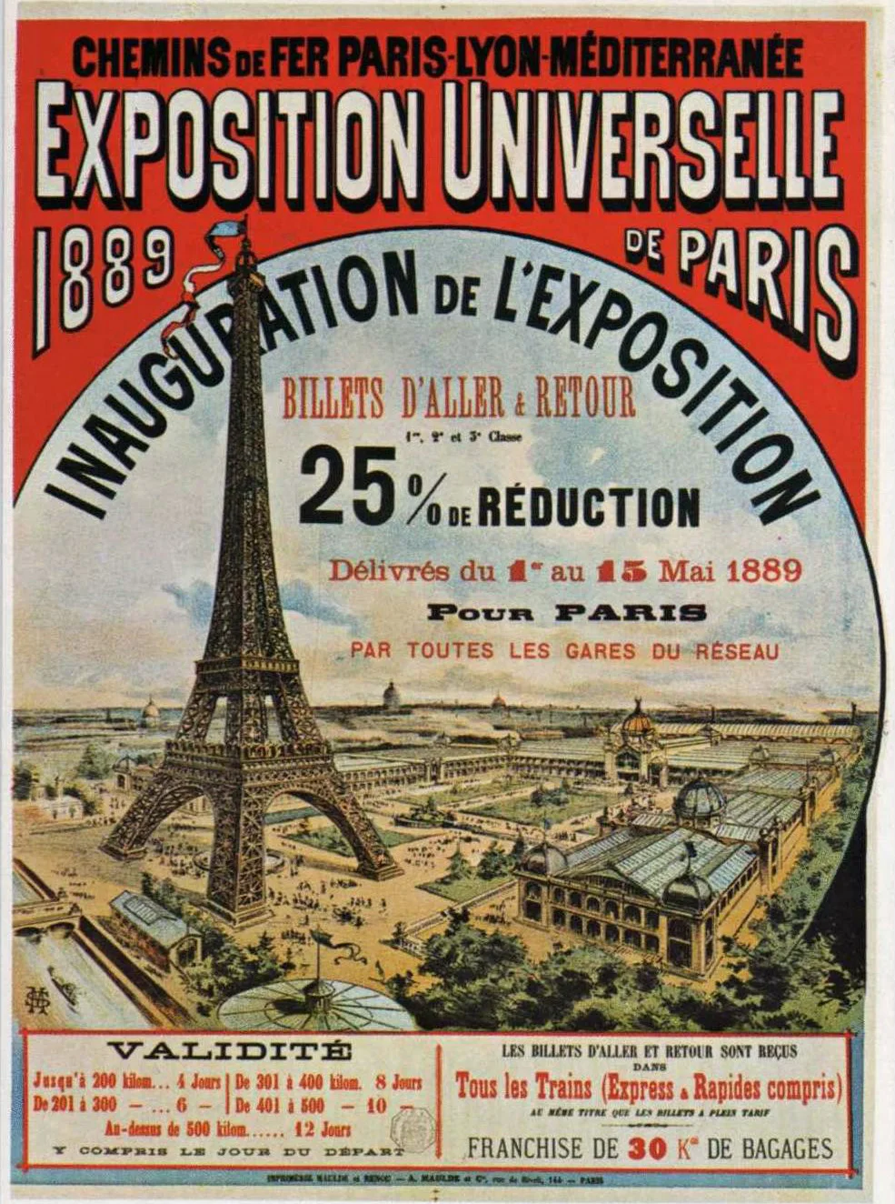 Poster for Exposition Univesalle de Paris, 1889. Courtesy of Wikimedia.