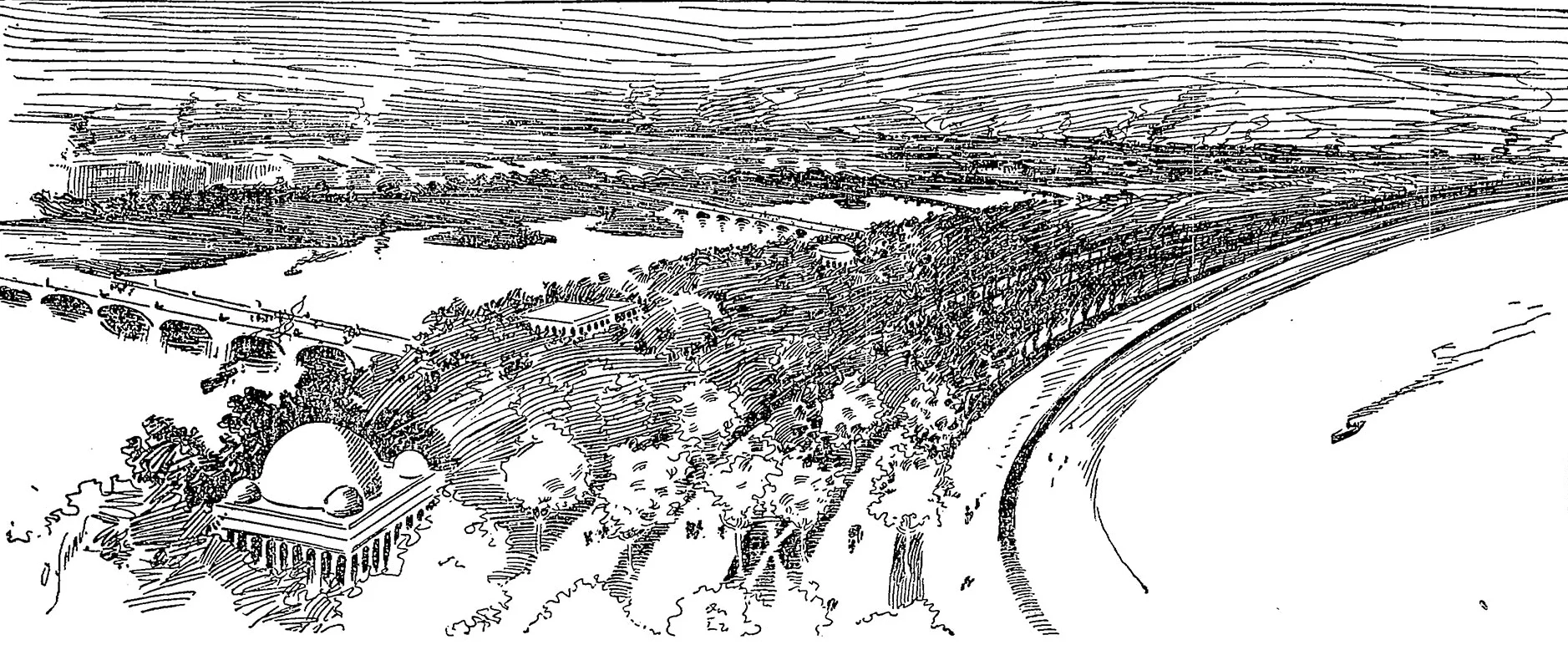 Birds Eye View of South Shore ‘Made Land’ Following Mr. Burnham’s Plan,” Chicago Daily Tribune, April 5, 1895, p. 5.