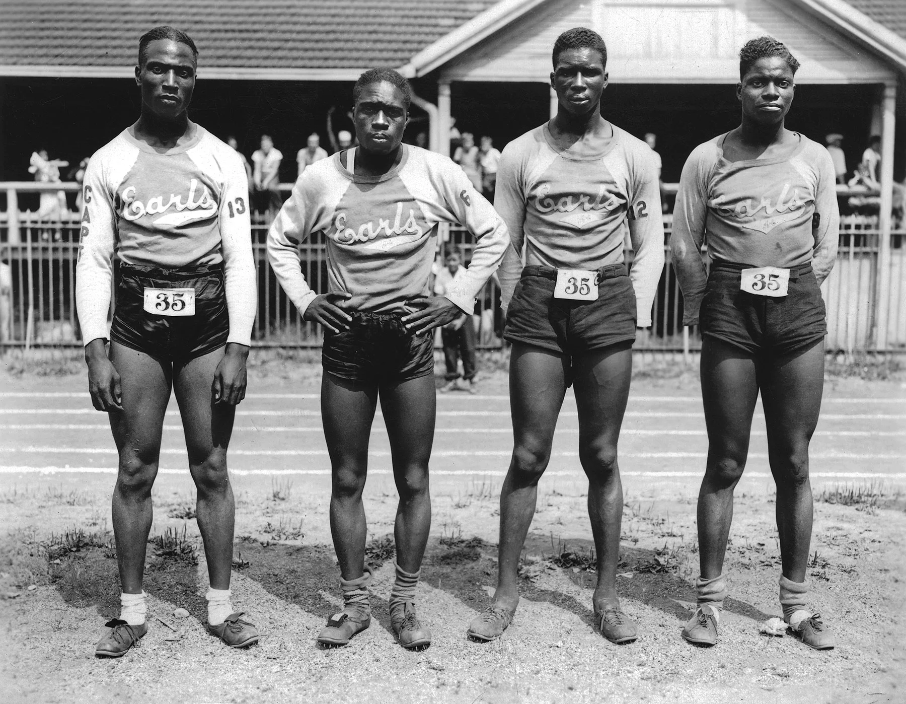 Numerous athletes used the Douglas Park Natatorium and its oval track including the Earls, an African-American track team of late 1930s. Chicago Public Library Special Collections, Chicago Park District Archives, Photos .