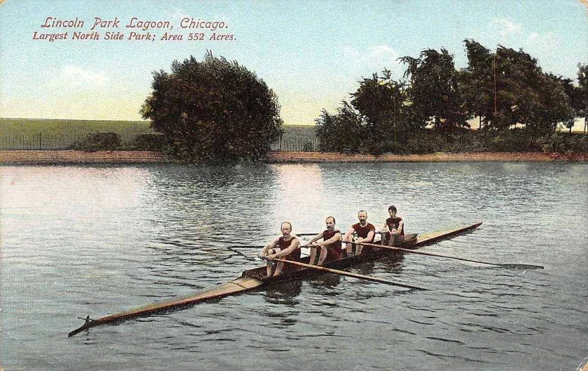 Postcard view of South Lagoon, ca. 1900.