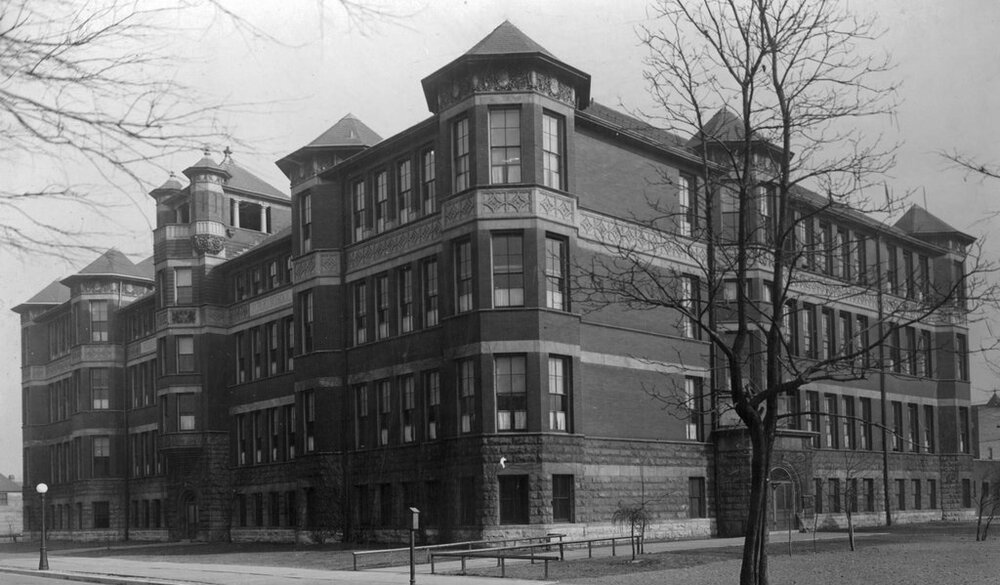 Ray Elementary School was Hyde Park High School when Levy taught there at the turn of the 20th century. Photo courtesy of Bill Latoza.