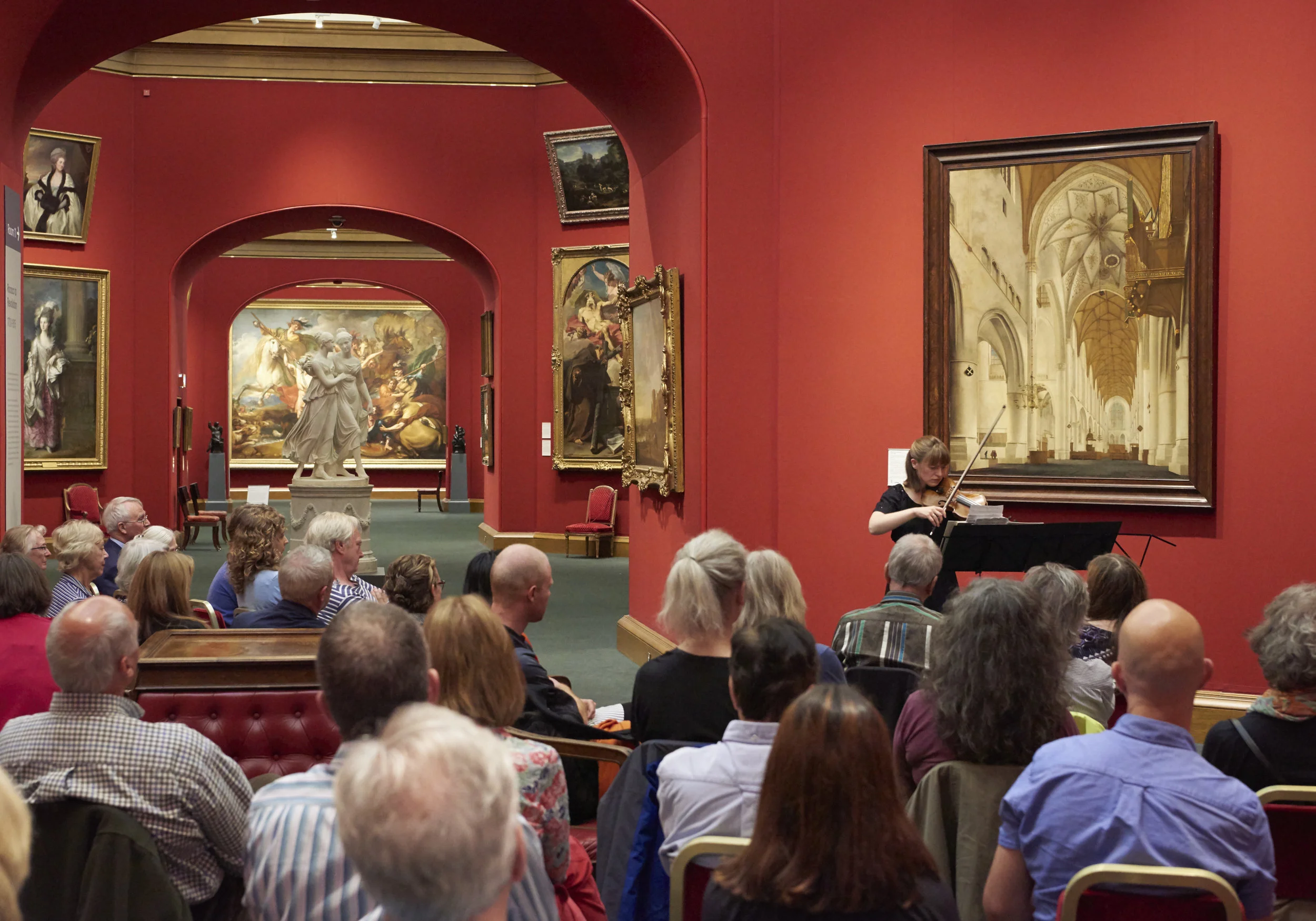 Fenella Humphreys performs White Space in the National Galleries of Scotland, Edinburgh