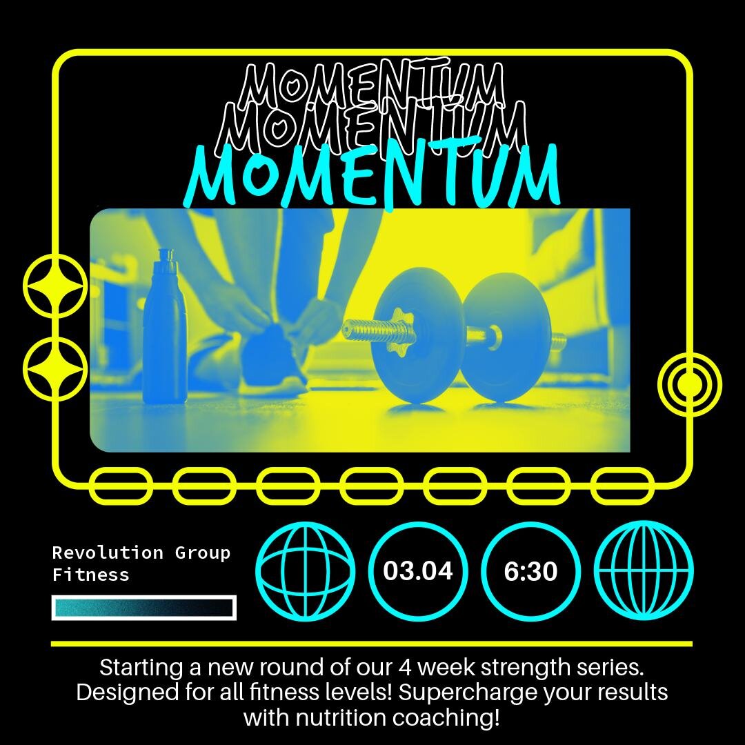 Exciting news! 🌟 Our Momentum Series is here, a 4-week program tailored for all fitness levels!  Curious about our revamped nutrition plan for the ultimate results? Ask us, and let's kickstart your fitness journey! 💪🥦 #MomentumUnleashed #Nutrition