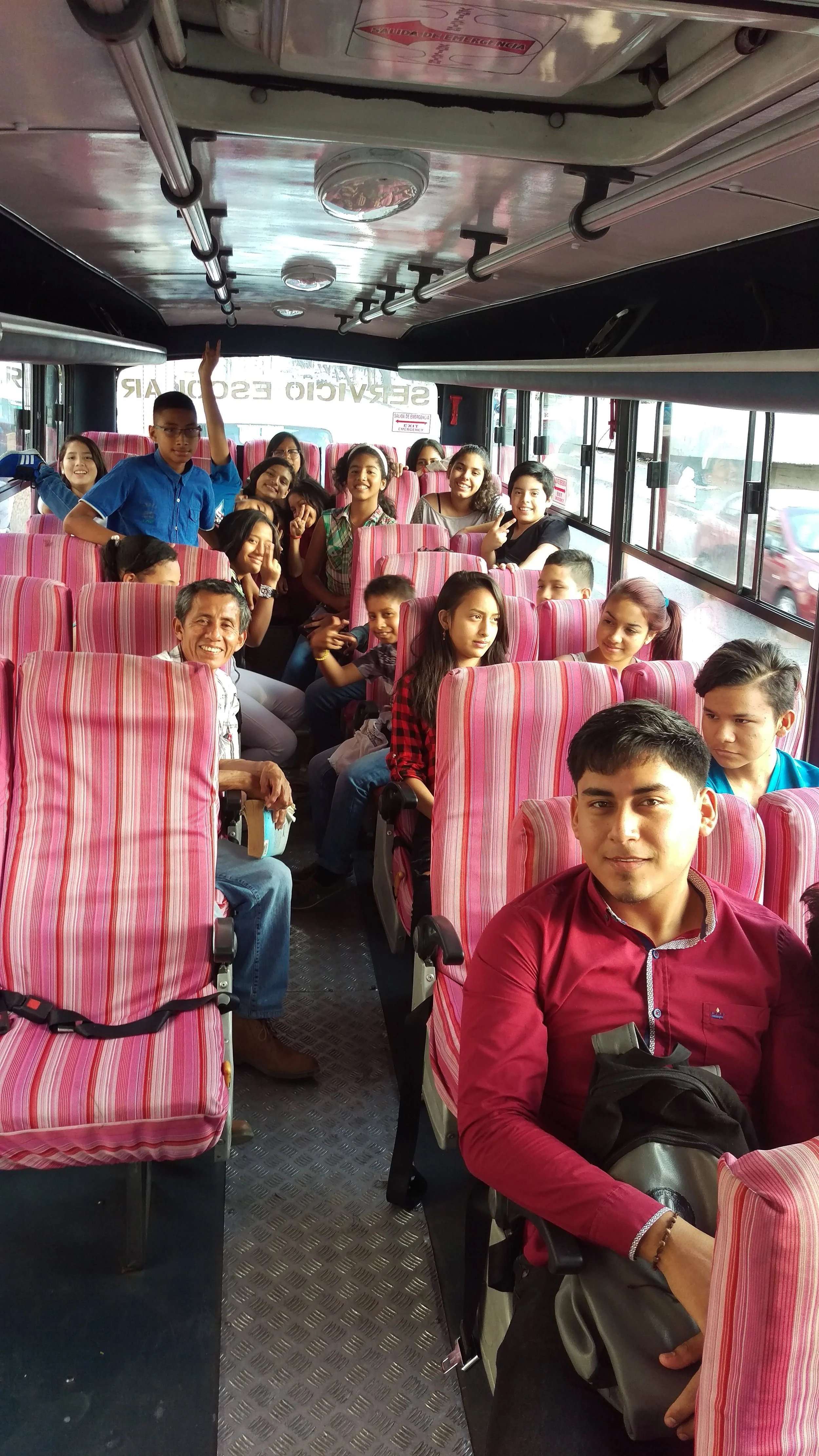 The youth group on their way to the conference.