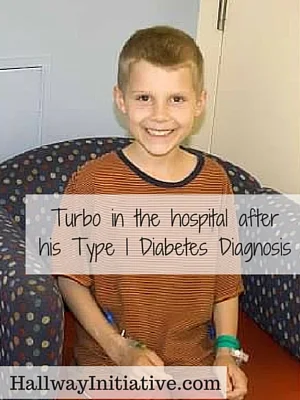 Turbo in the hospital after his type 1 diabetes diagnosis