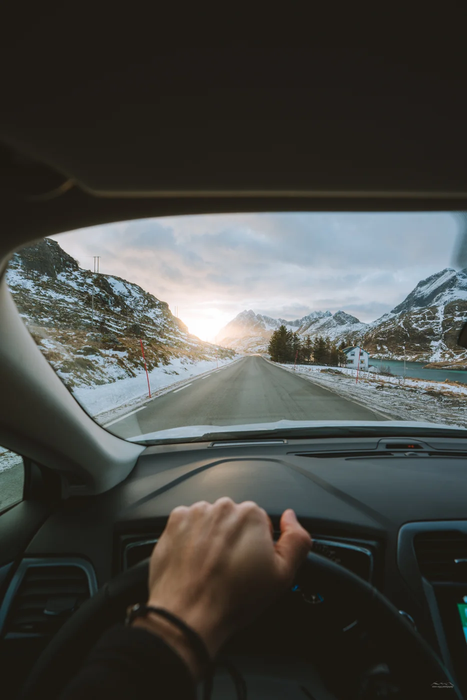 Driving in Lofoten