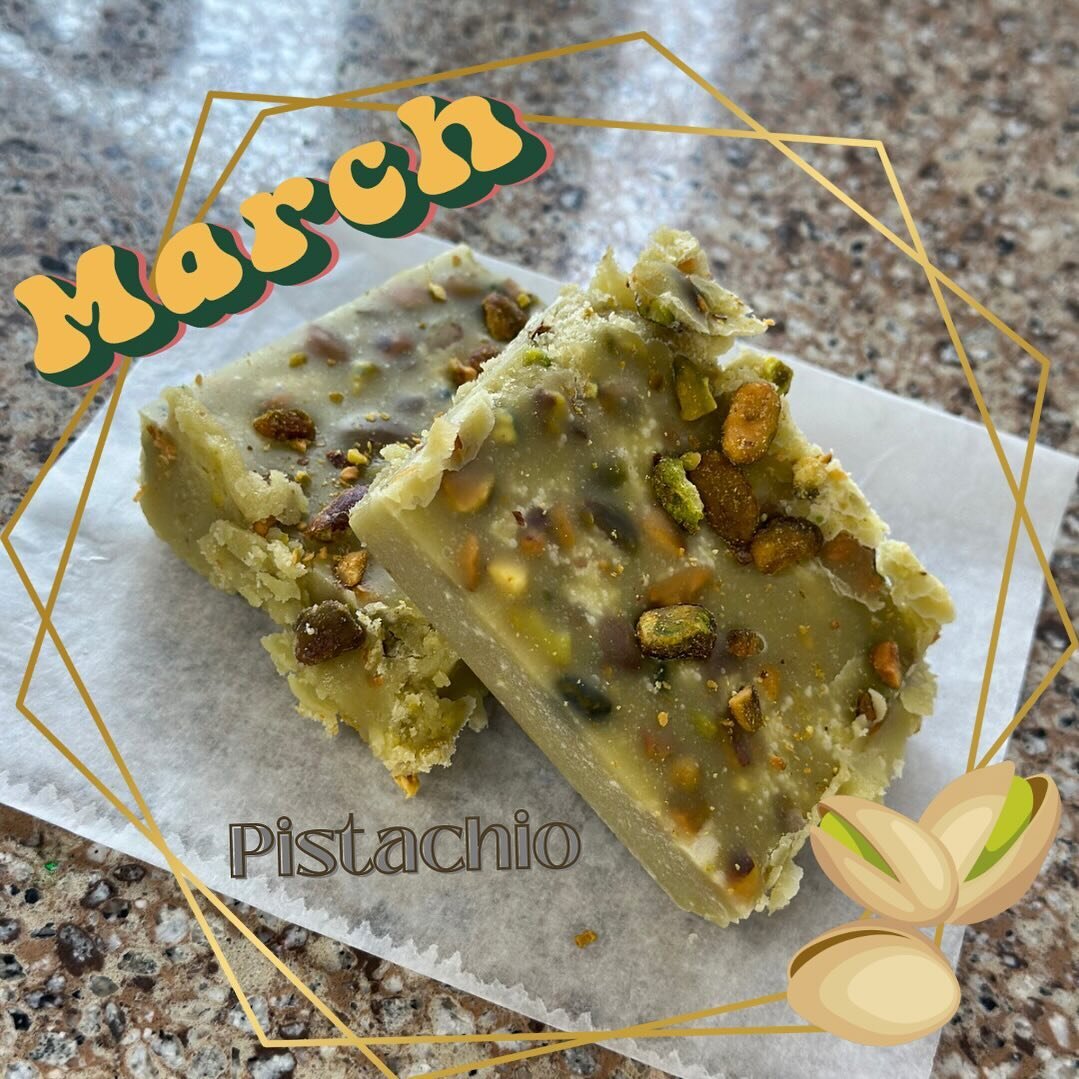 March&rsquo;s flavor of the month is here&hellip; PISTACHIO!!💚🍀 We hope you enjoy it as much as we do!!