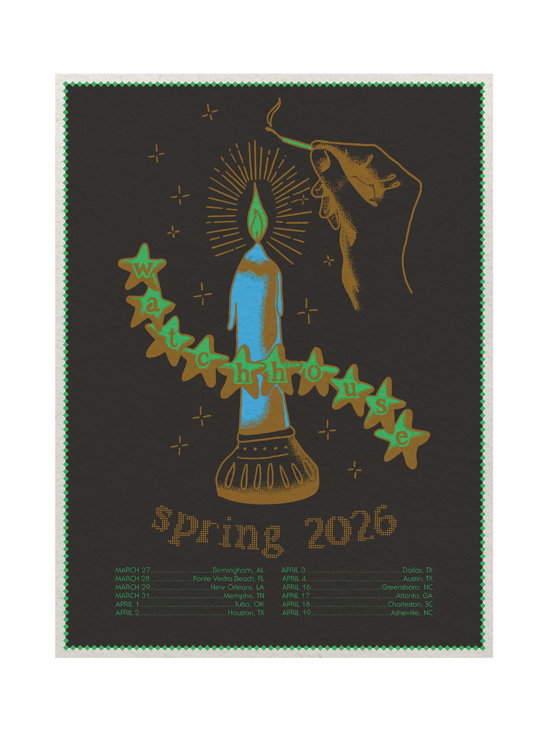  Watchhouse — Spring tour poster 