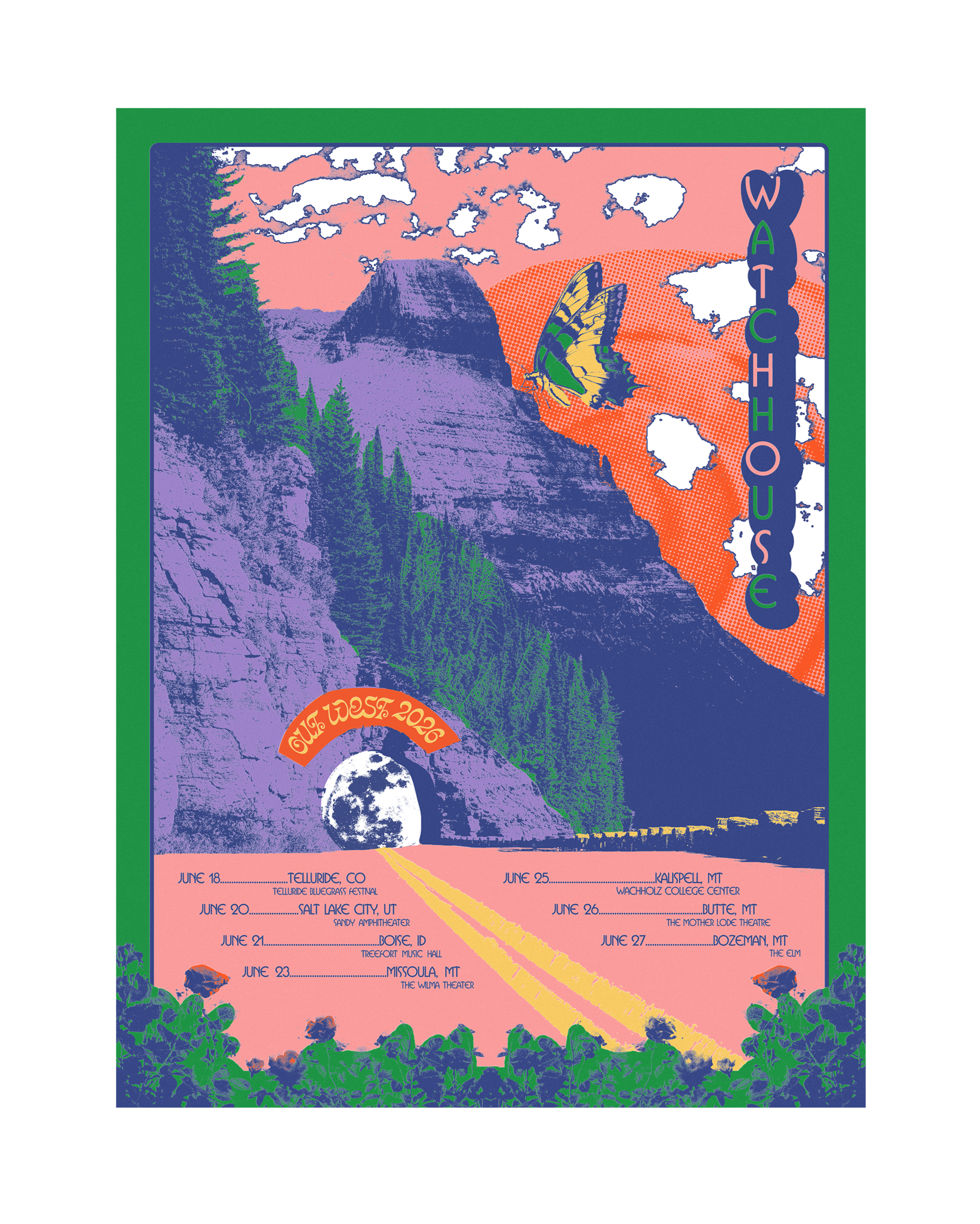  Watchhouse — “Out West 2026” Tour Poster 