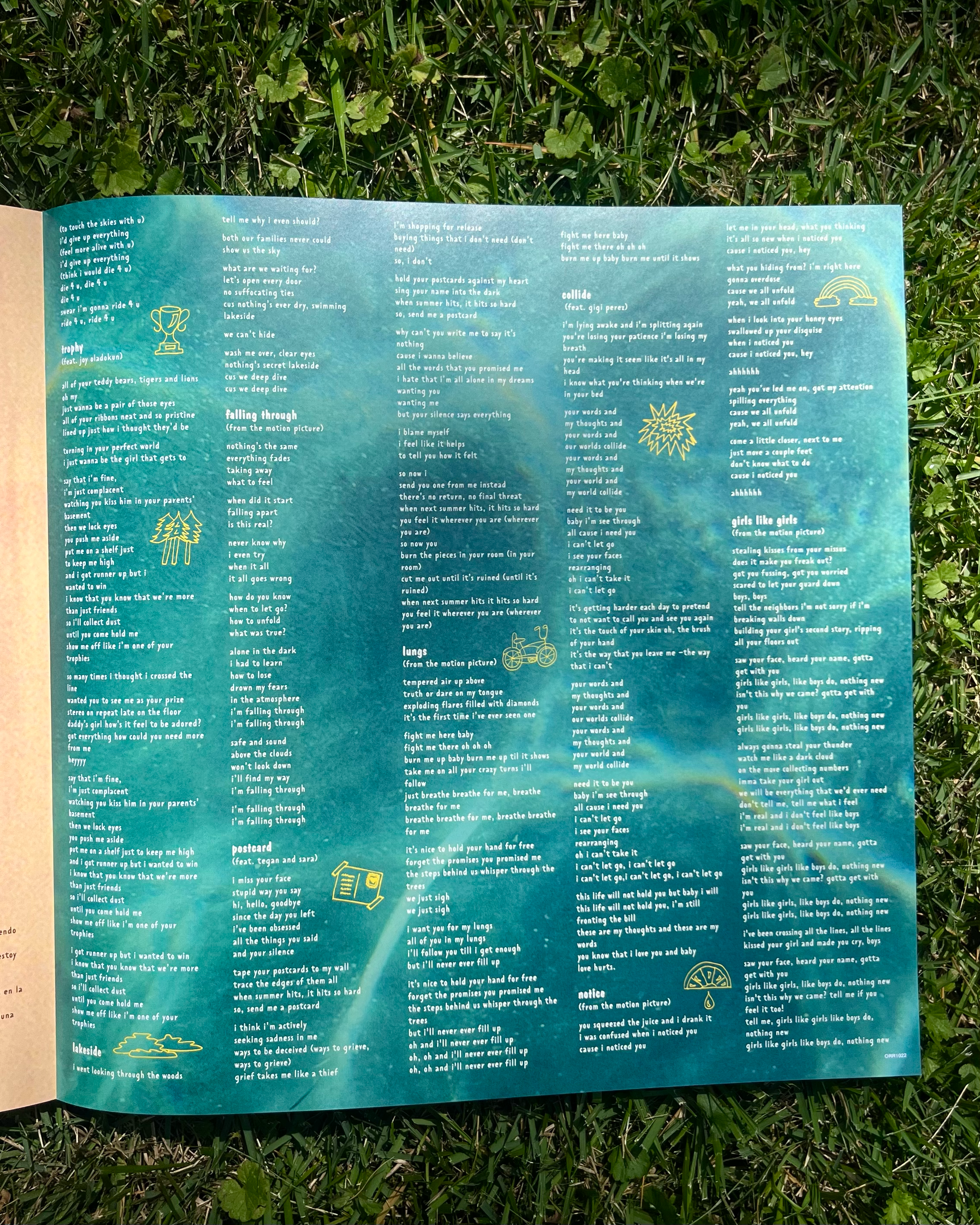 Lyric Insert Page