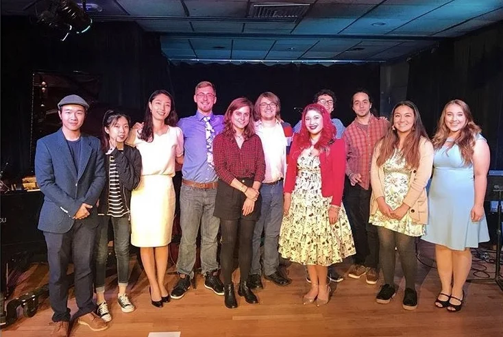 The cast of Blythe Spirit (from Left to Right): Daniel Chu, Min-gyeong Kim, Mira Cho, Taylor Fleming, Clémence Ducreux, Lochlan Boebel, Blythe Schulte, Luis McDougal, Juan Meija, Jenny Patraporn Thongplengsri, and Brianna Liddi.