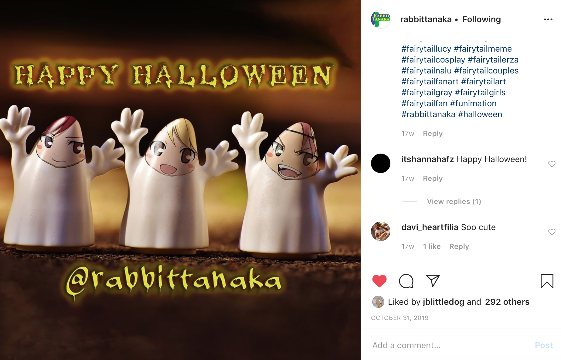 Seasonal promotional post for Fairy Tail.