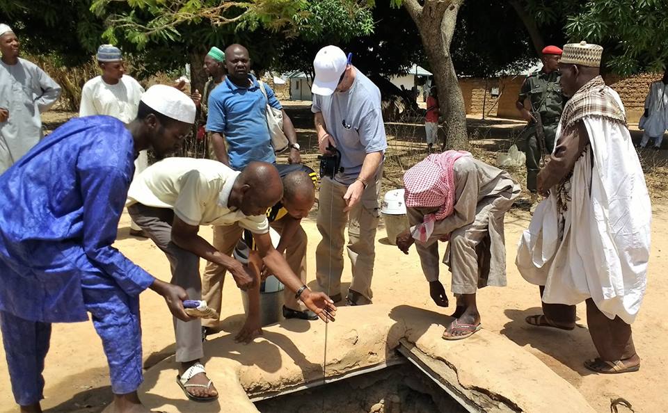  Measuring depth of well at reserve district headquarters 