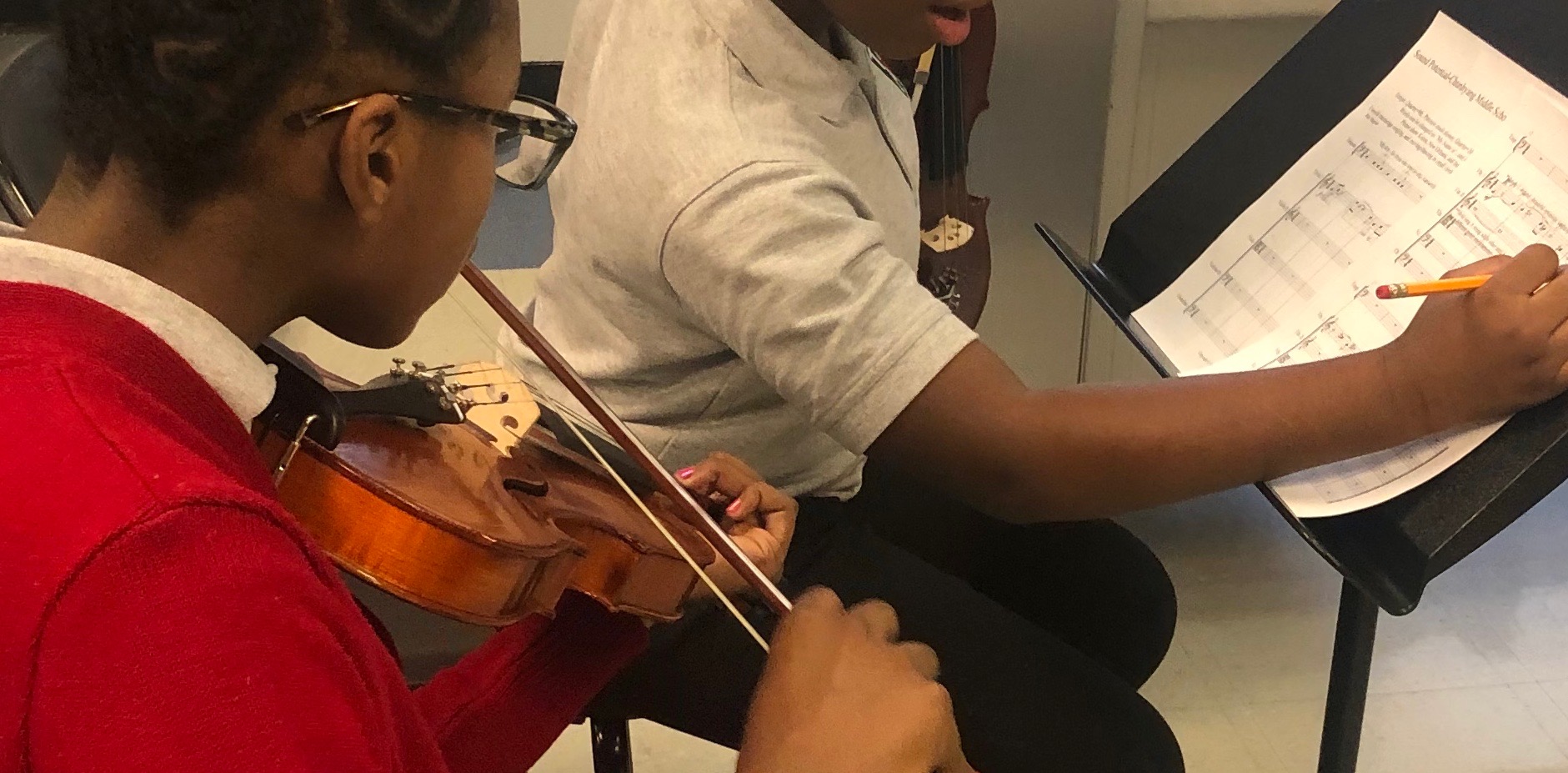 Students at Thurgood Marshall Academy for Learning and Social Change (Photo Courtesy Katherine Dennis)