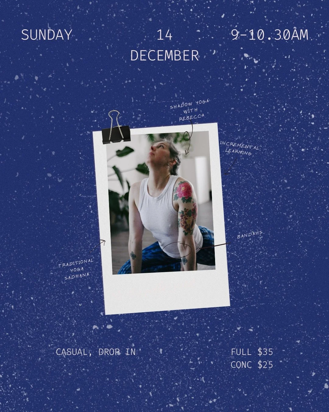 Last week of classes for the year. Curious about Shadow Yoga? Tomorrow mornings class @greenmondaystudios will give you a feeling of the depth of this practice. Get in touch or book through the link in bio.
Mondays 6-7.30pm, December 8, 15
Wednesdays