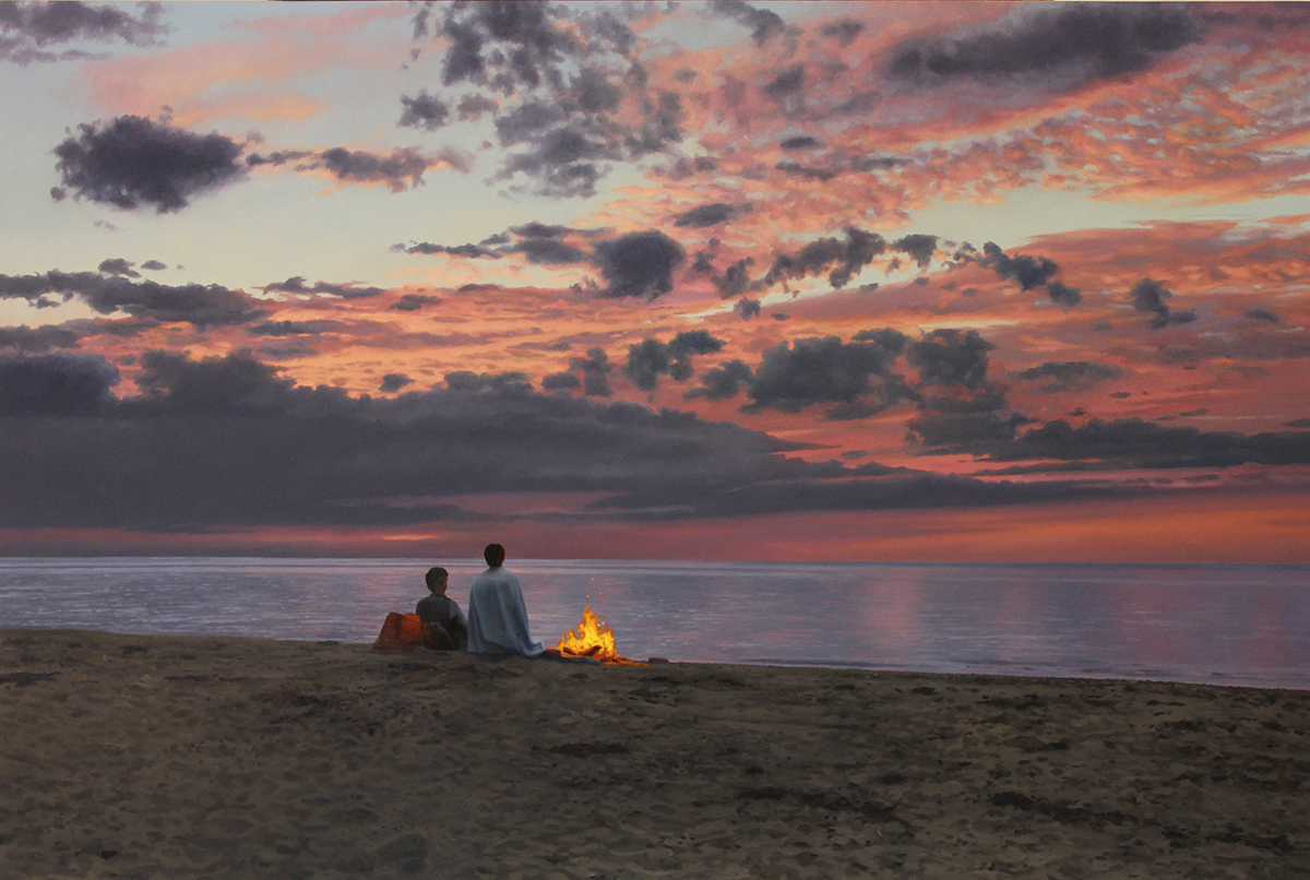 Couple on the Beach at Sunset, 2019