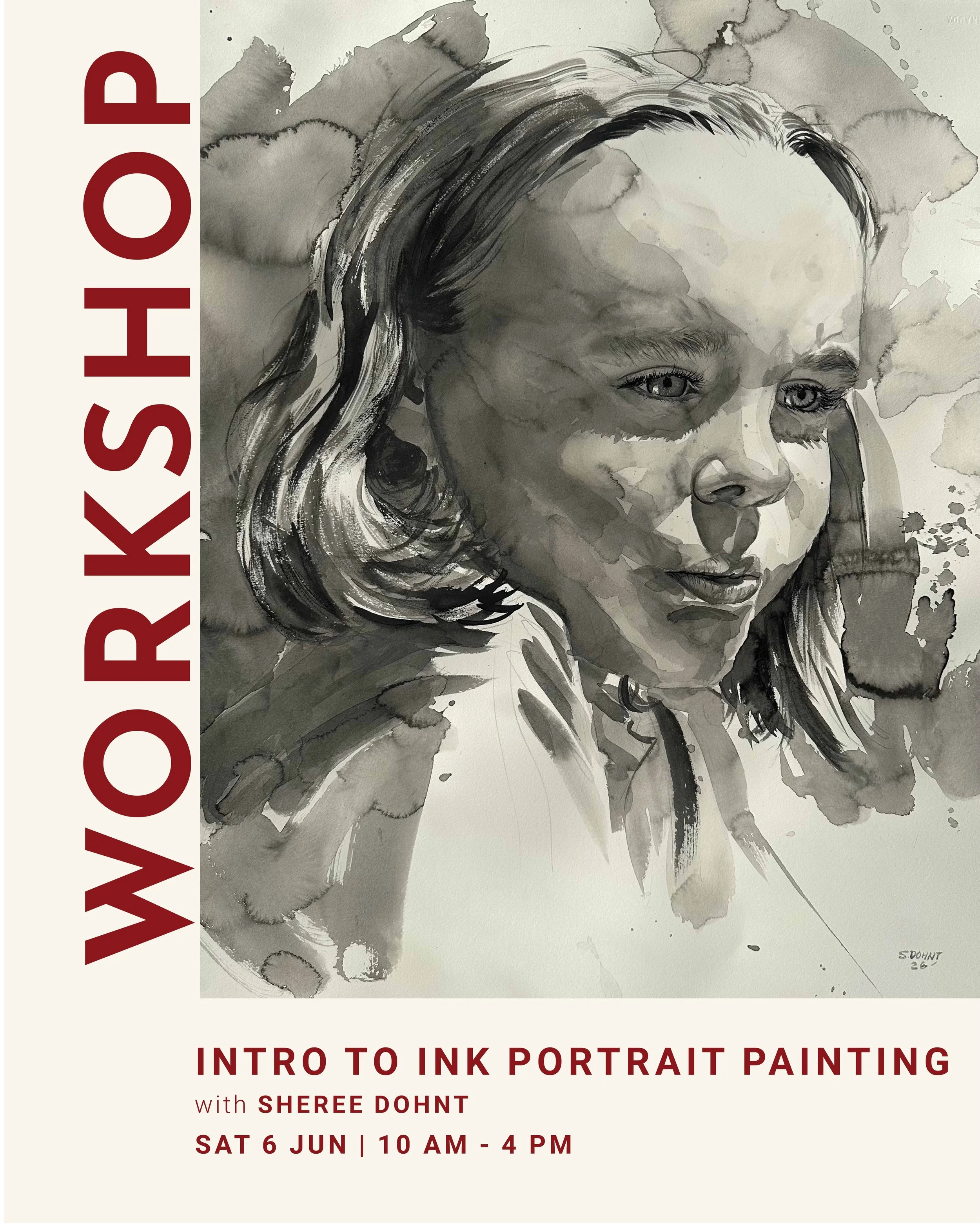 INTRO TO INK PORTRAIT PAINTING | SHEREE DOHNT