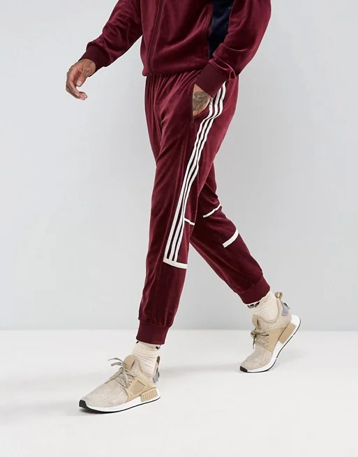 velour adidas joggers