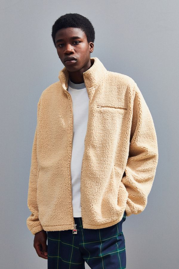 champion uo exclusive baseball sherpa jacket