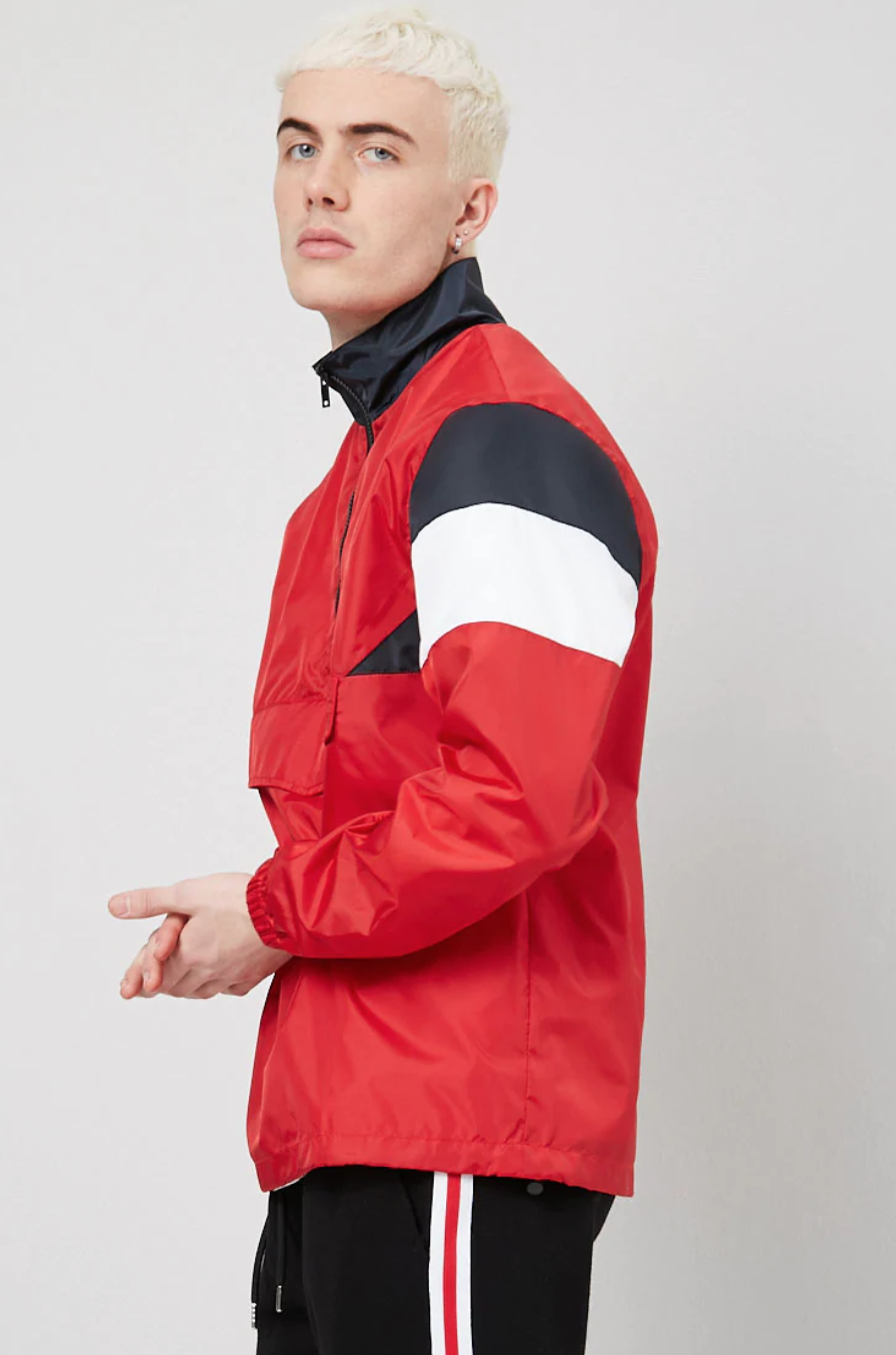 Colorblock Funnel Neck Anorak  C$29.90