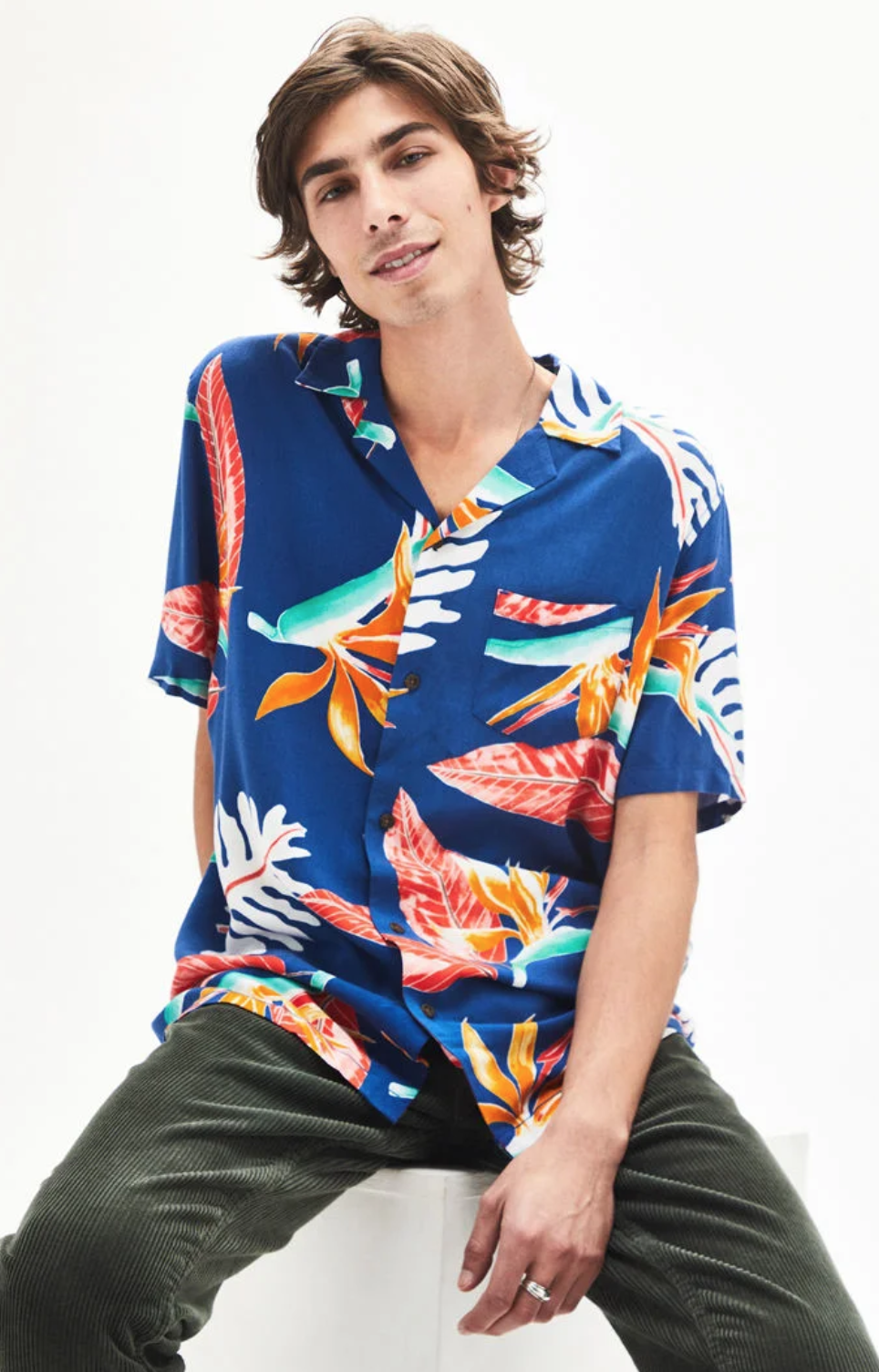 Banks Journal Bloom Short Sleeve Button Up Shirt  C$87.92
