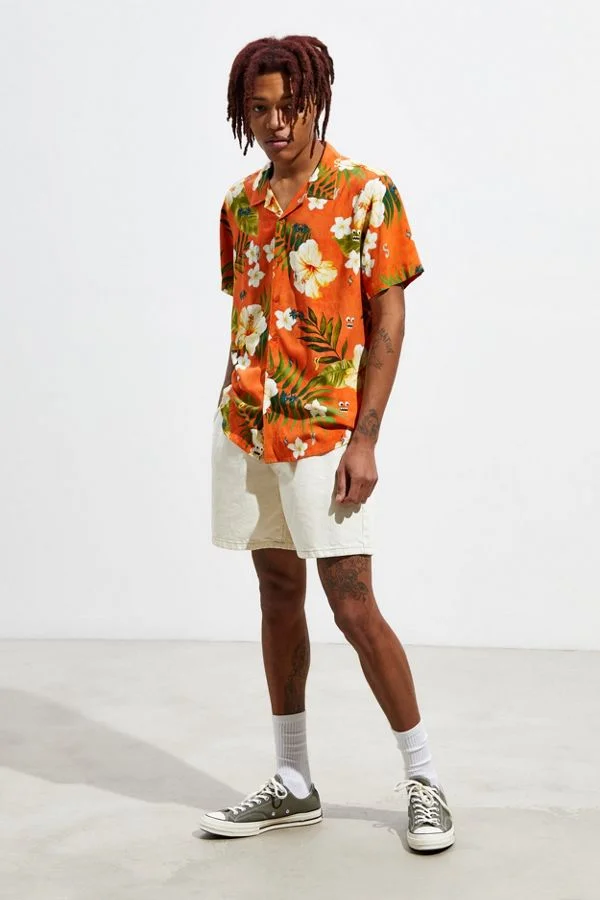 GUESS X J Balvin Rogan Tropical Vibras Short Sleeve Button-Down Shirt C$89.00