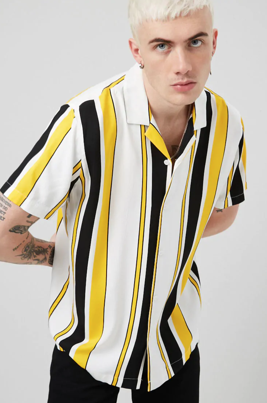 Striped Cuban Collar Shirt  C$24.90