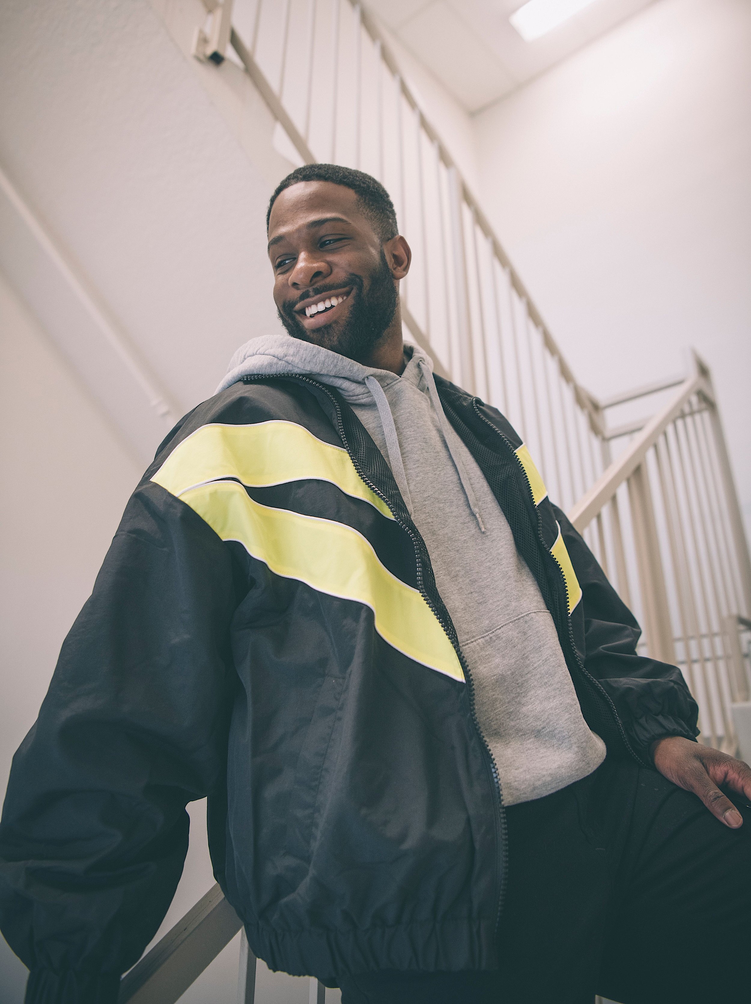 Chevron Piped-Trim Windbreaker  C$39.90