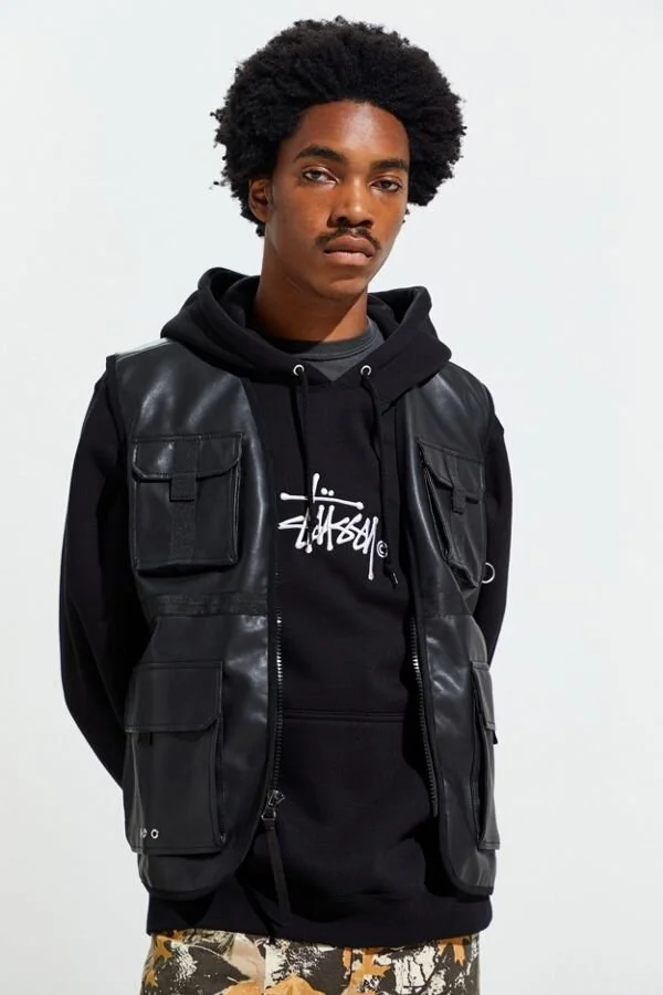 UO Faux Leather Utility Vest C$104.00