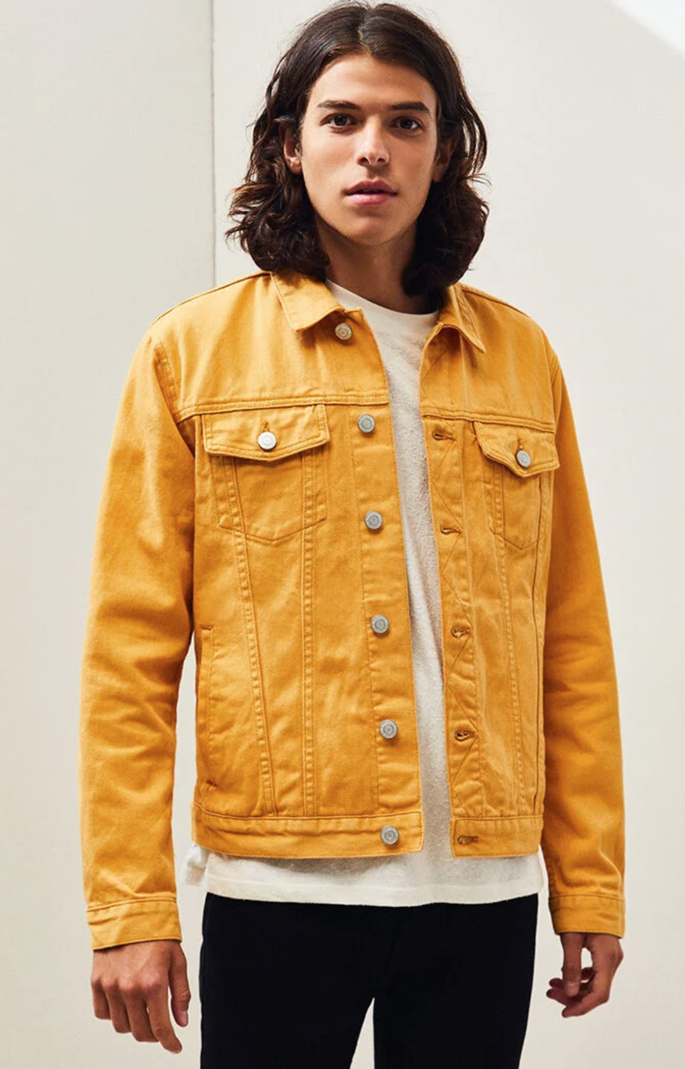 PacSun Yellow Classic Fit Denim Jacket  C$72.34