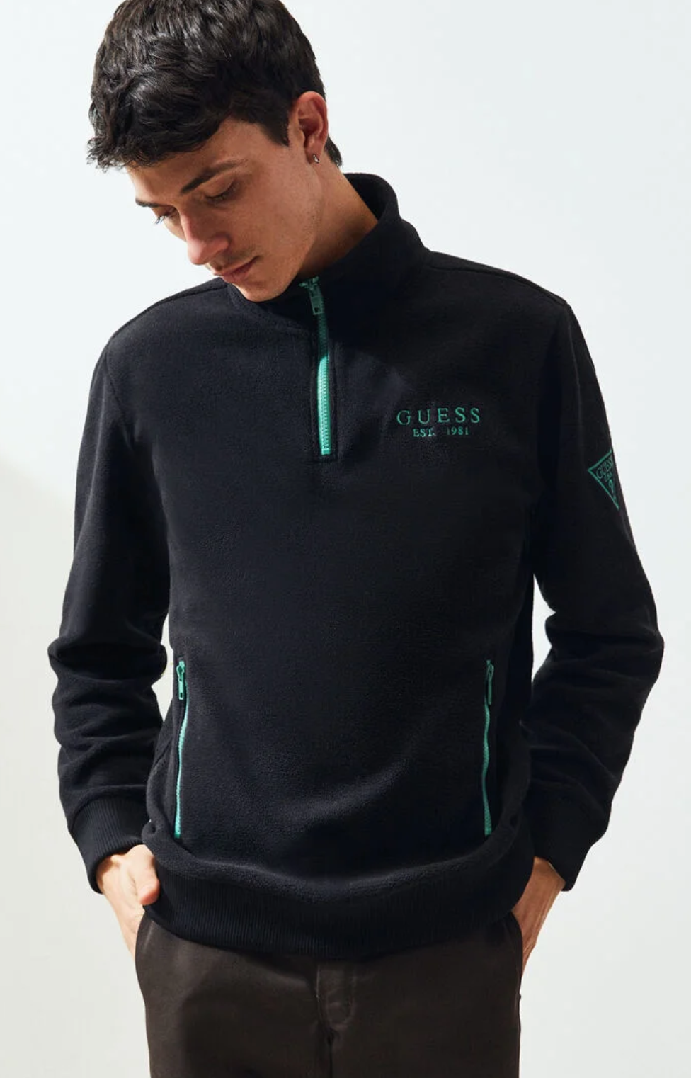 Guess Alameda Polar Fleece Quarter Zip Pullover  C$14.40