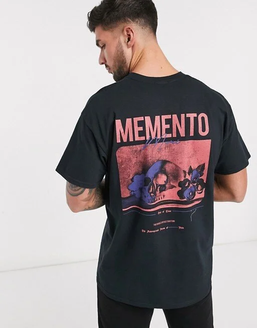 New Look momento front and back print t-shirt in black C$27.33