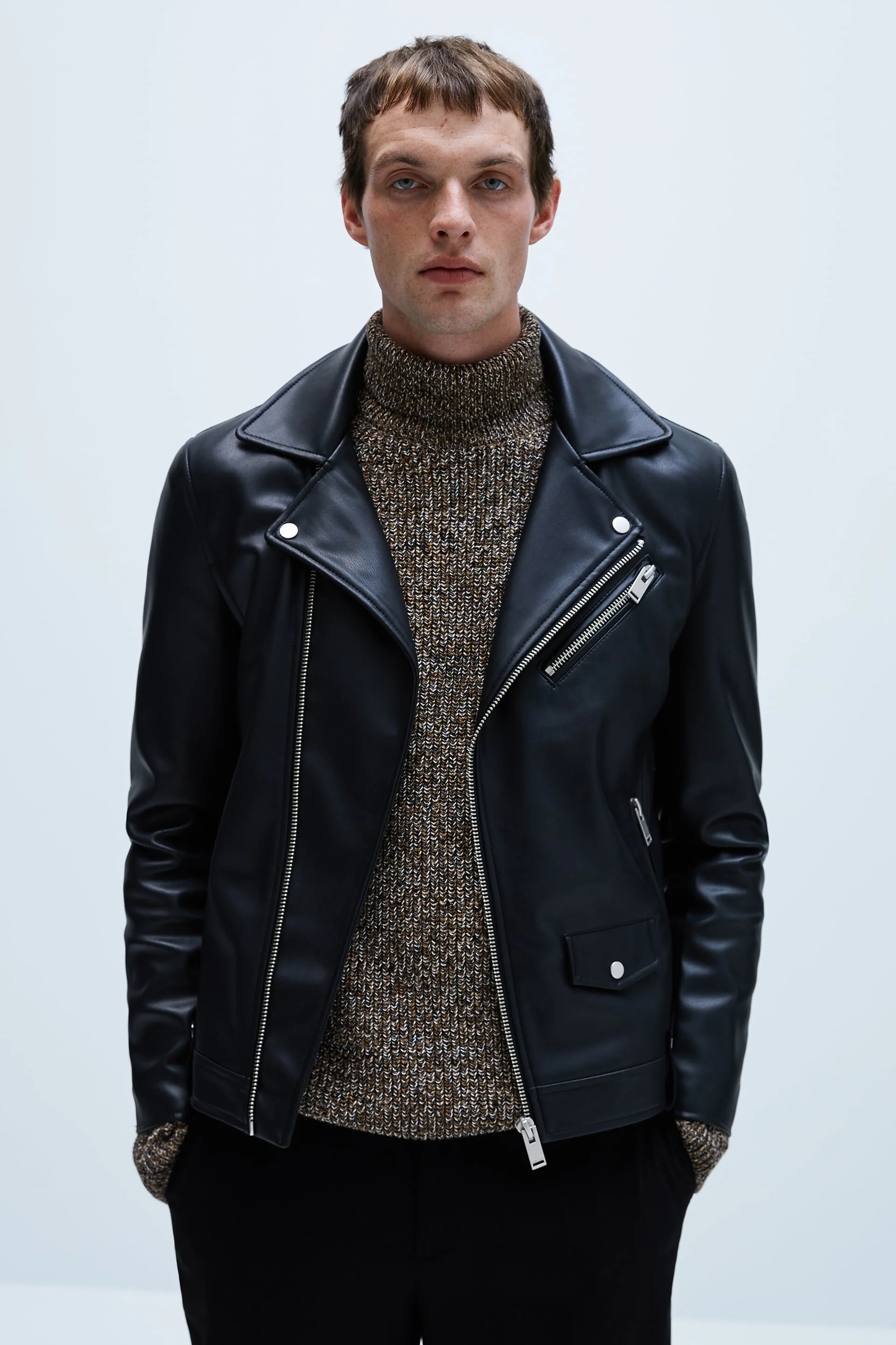 FAUX LEATHER BIKER JACKETDETAILS  C$119.00