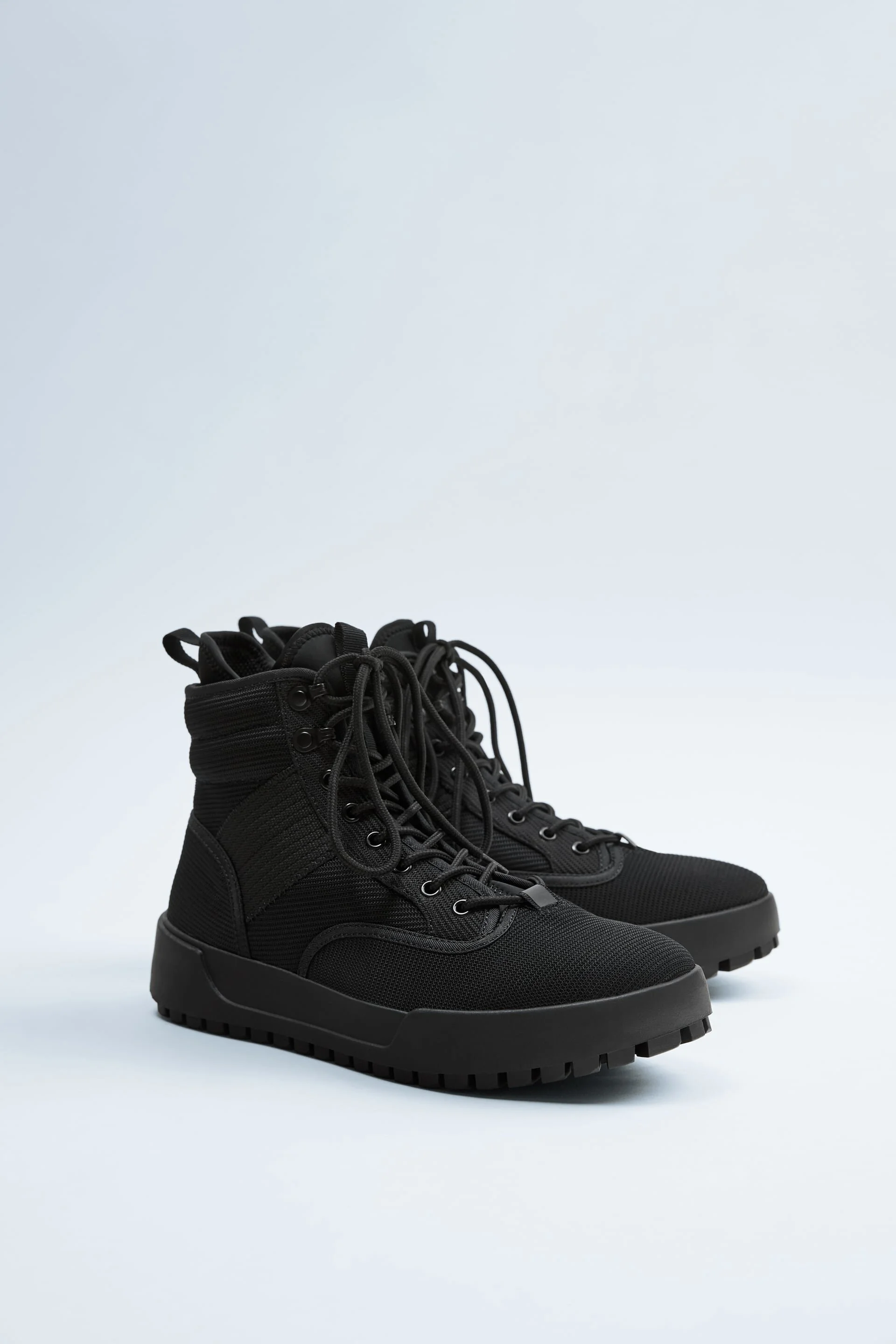 BLACK FABRIC TREKKING HIGH TOPSDETAILS C$99.90