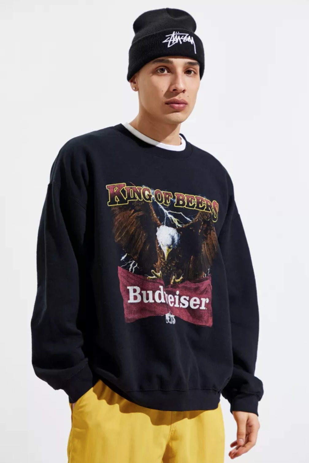 Budweiser Eagle Washed Crew Neck Sweatshirt  CA$79.00